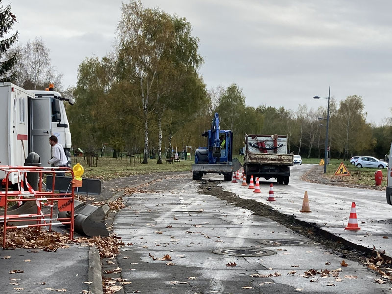 Travaux par Orange au quartier Bellevue Travaux par Orange au quartier Bellevue