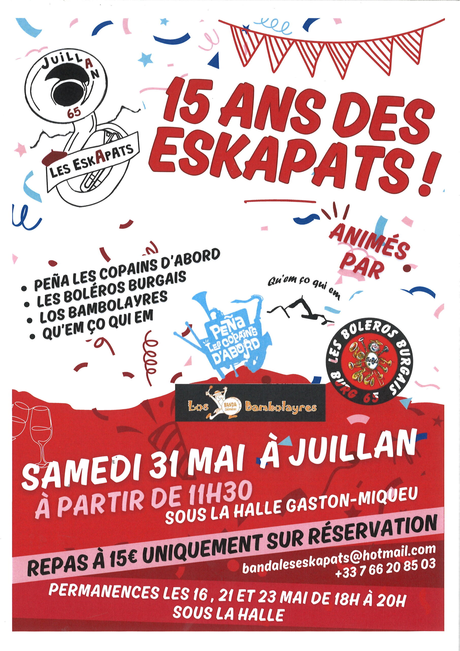 Juillan - Ville des Hautes-Pyrénées - 15 ans des Eskapats – Samedi 31 mai