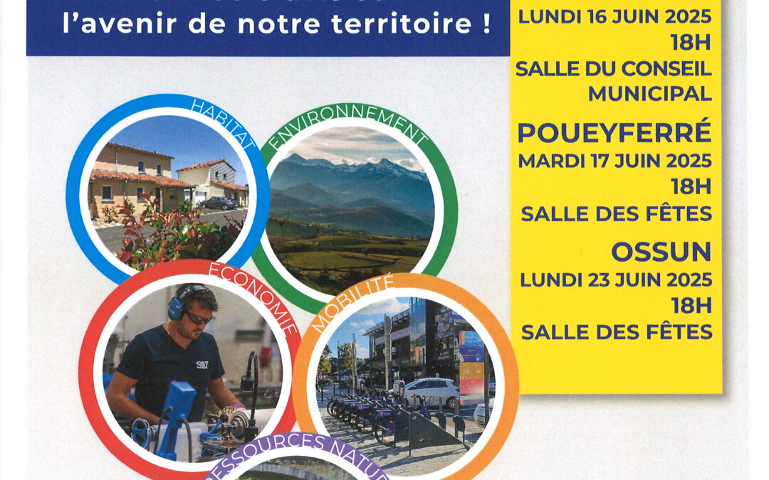 Réunions publiques sur l’élaboration du schéma de cohérence territoriale
