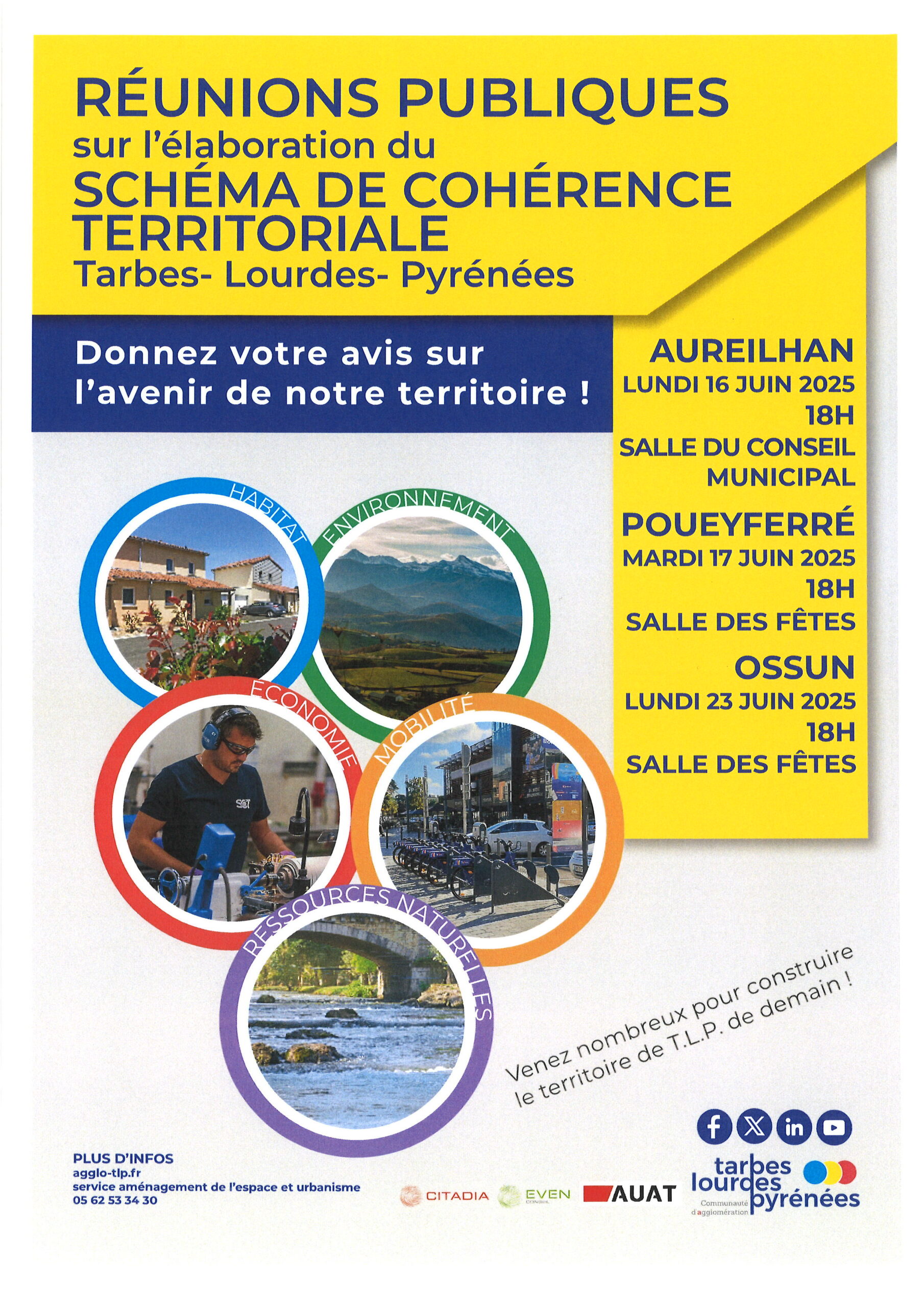 Juillan - Ville des Hautes-Pyrénées - Réunions publiques sur l’élaboration du schéma de cohérence territoriale
