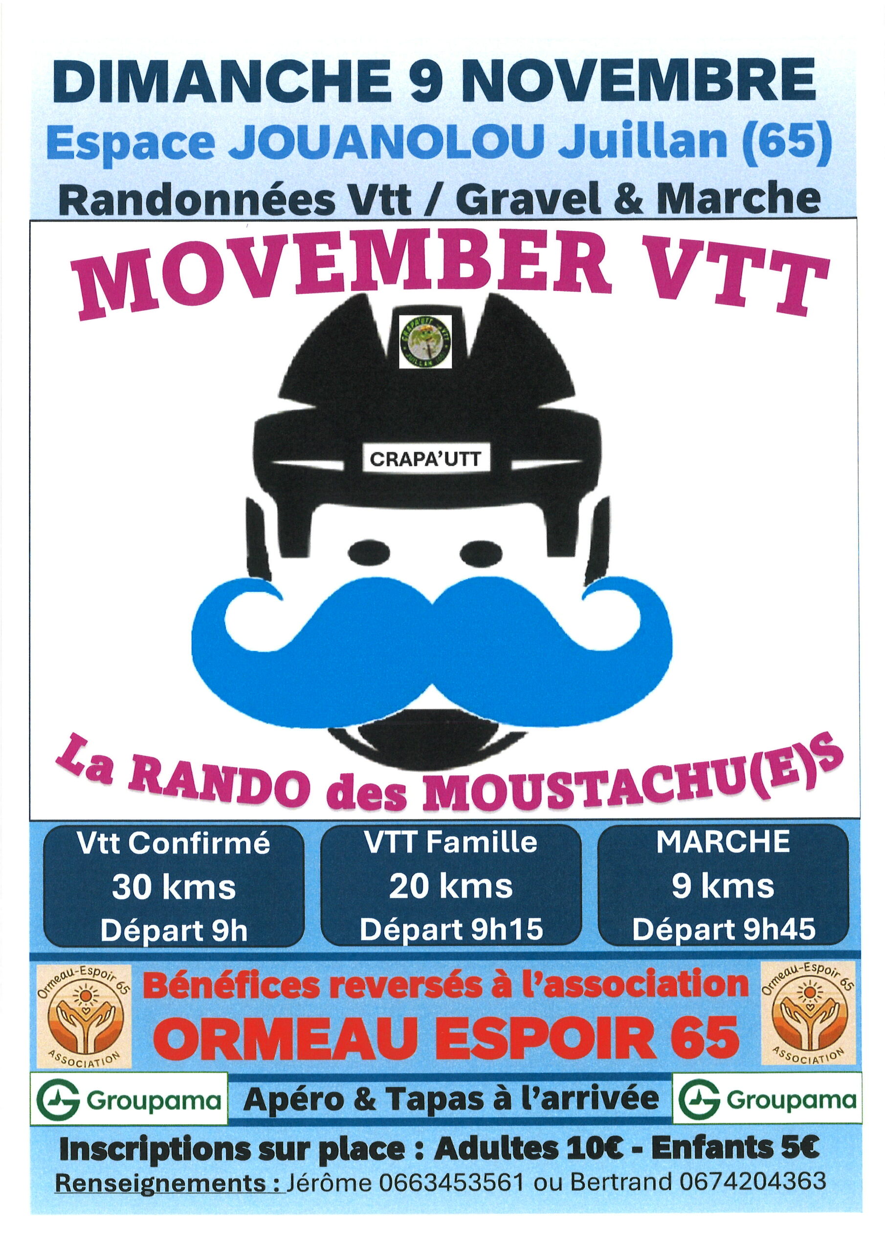 Juillan - Ville des Hautes-Pyrénées - MOVEMBER- La rando des moustachu(e)s