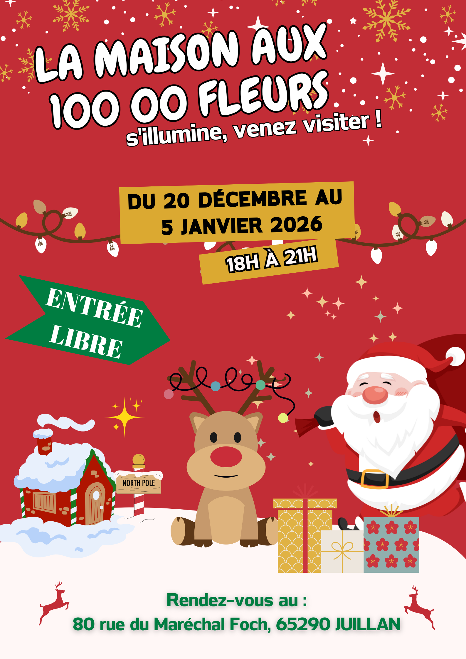 Juillan - Ville des Hautes-Pyrénées - Maison aux 100 000 fleurs – du 20/12 au 05/01