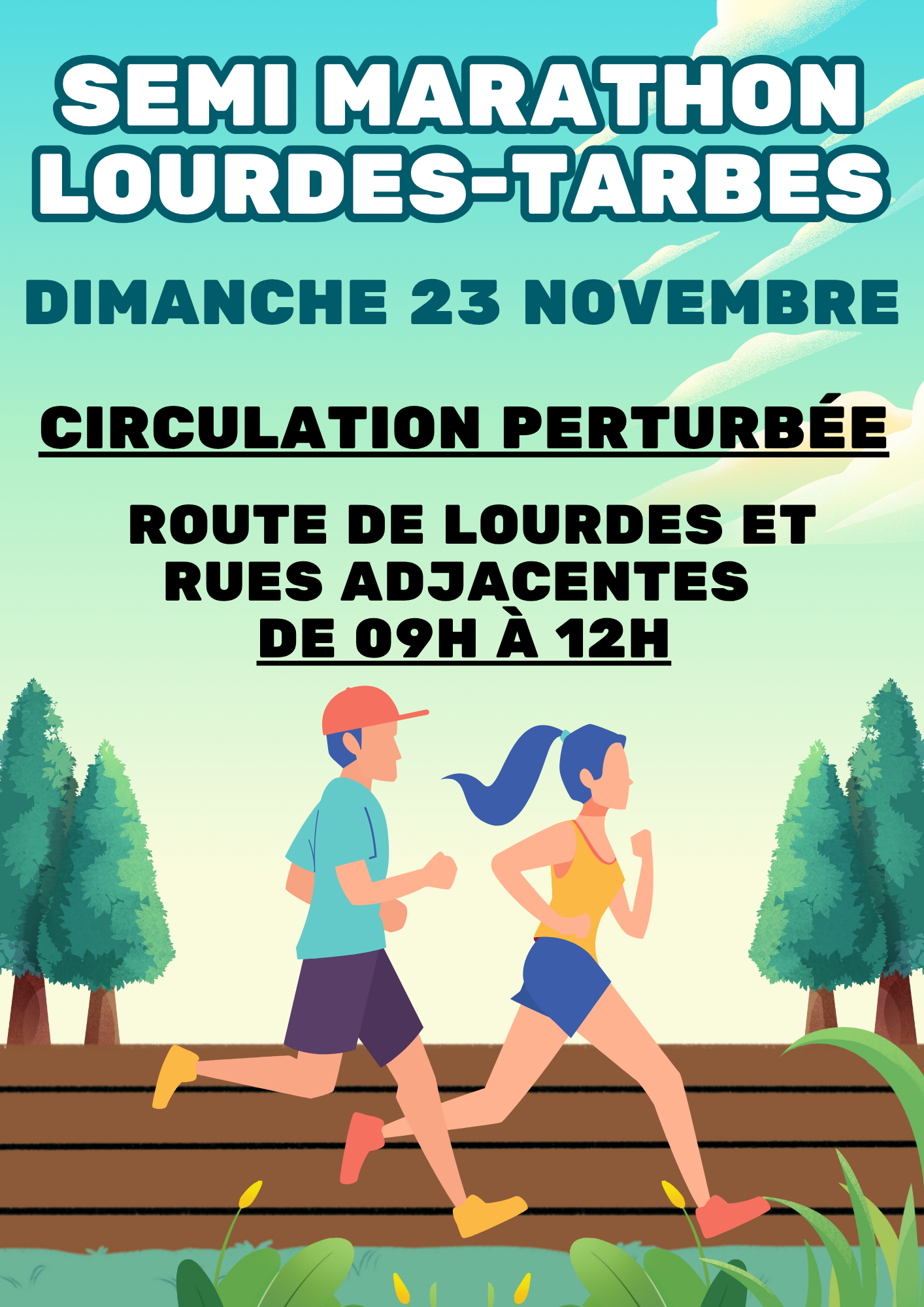 Juillan - Ville des Hautes-Pyrénées - Semi-Marathon Lourdes-Tarbes – Dimanche 23 novembre