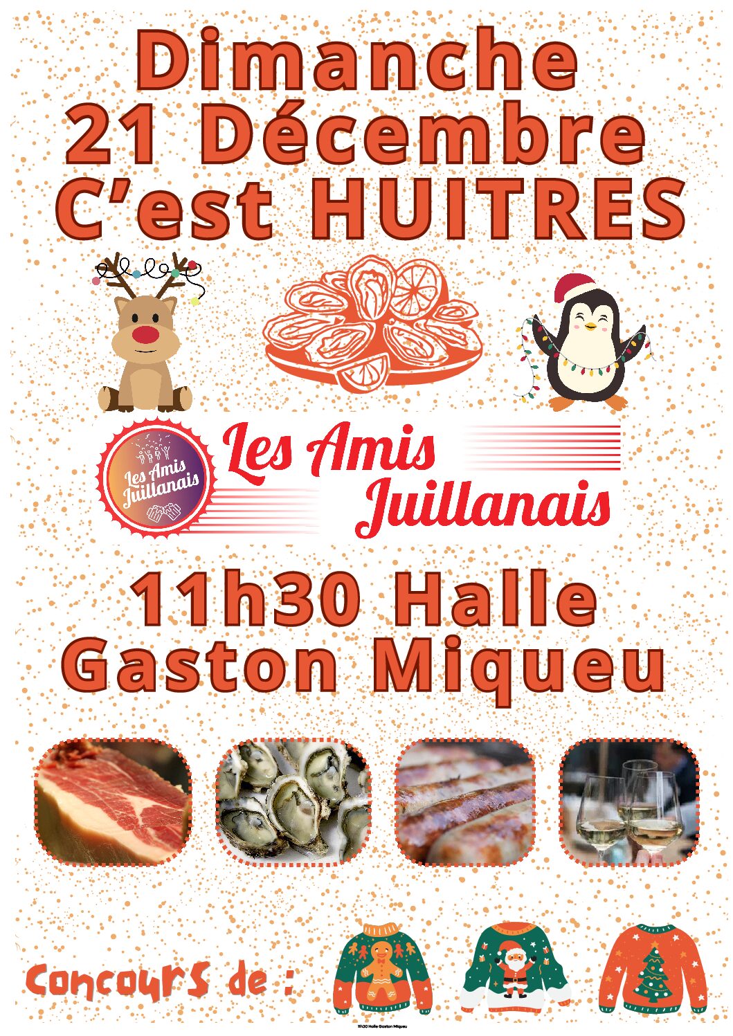 Juillan - Ville des Hautes-Pyrénées - Huitres – Dimanche 21 décembre