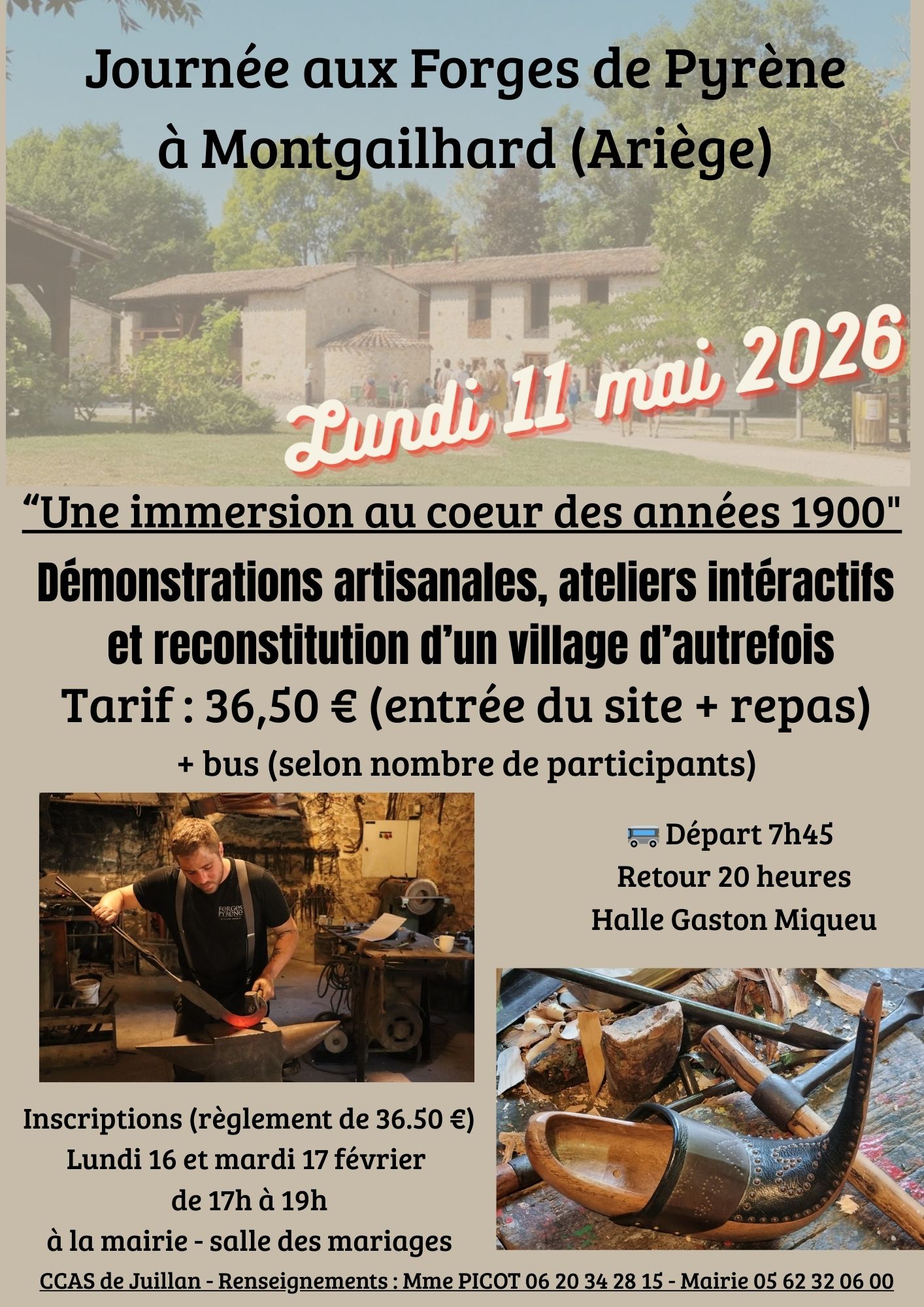 Juillan - Ville des Hautes-Pyrénées - Journée aux Forges de Pyrène – Lundi 11 mai 2026