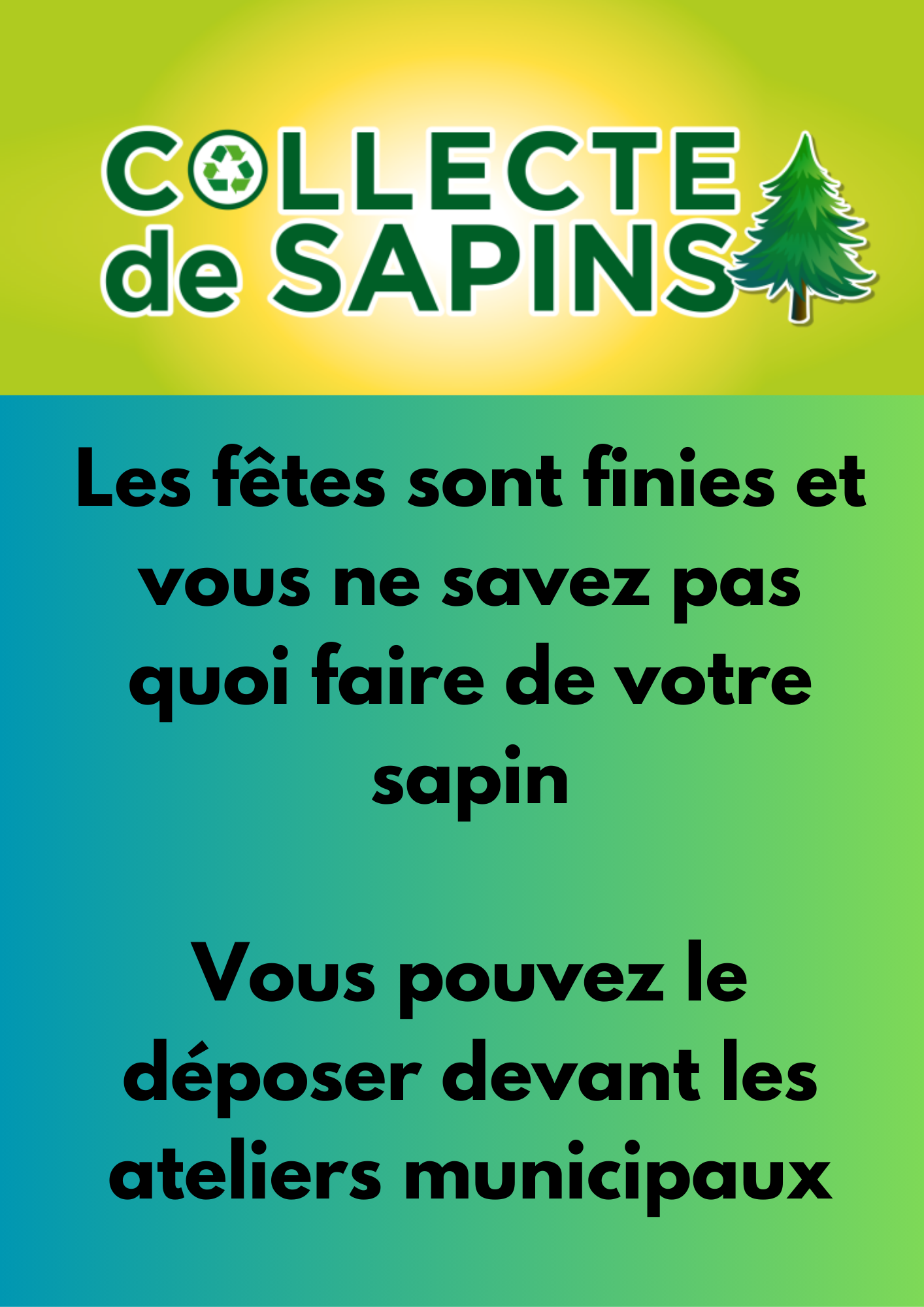 Juillan - Ville des Hautes-Pyrénées - Collecte de sapins