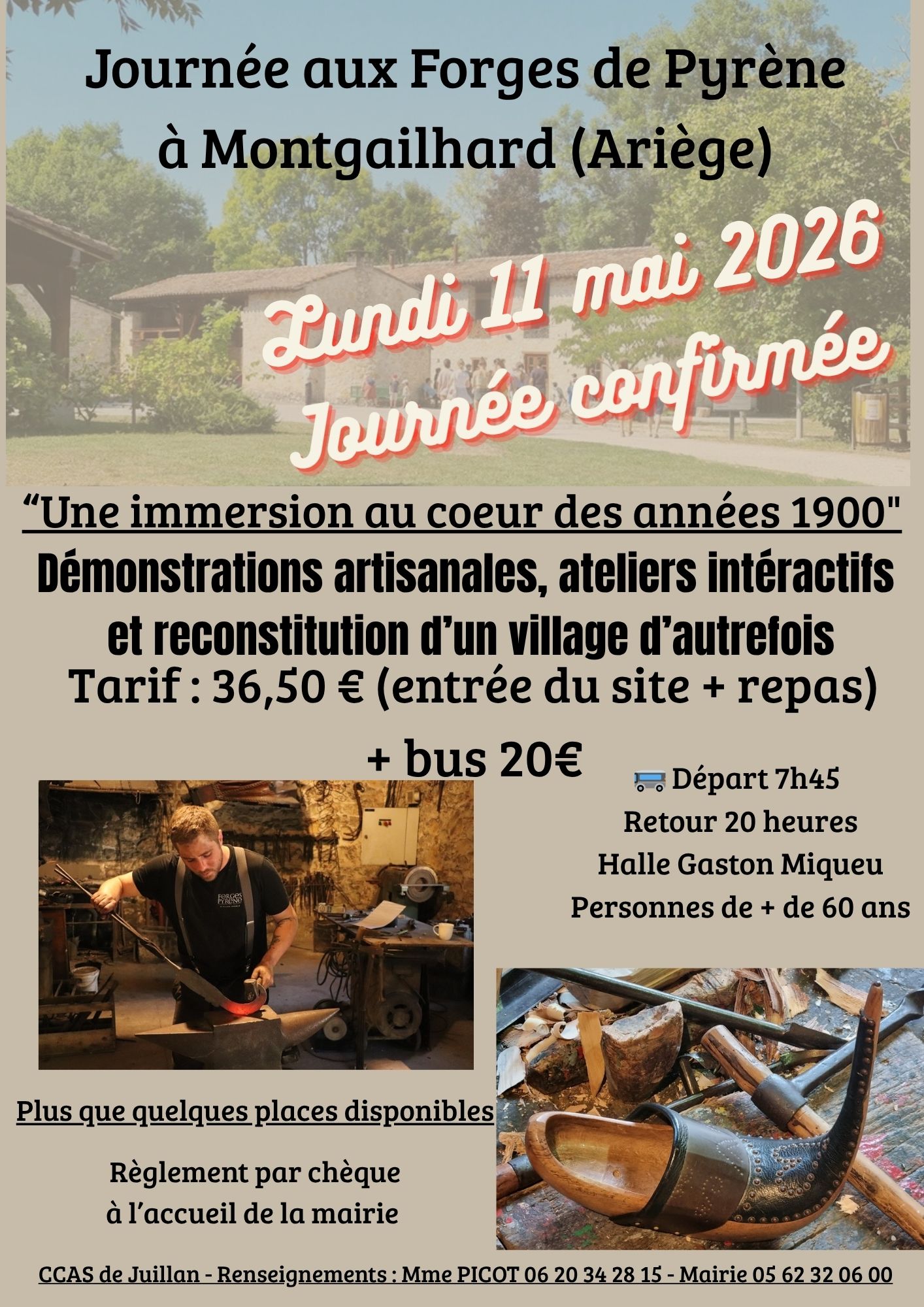 Juillan - Ville des Hautes-Pyrénées - Journée aux Forges de Pyrène – Lundi 11 mai 2026