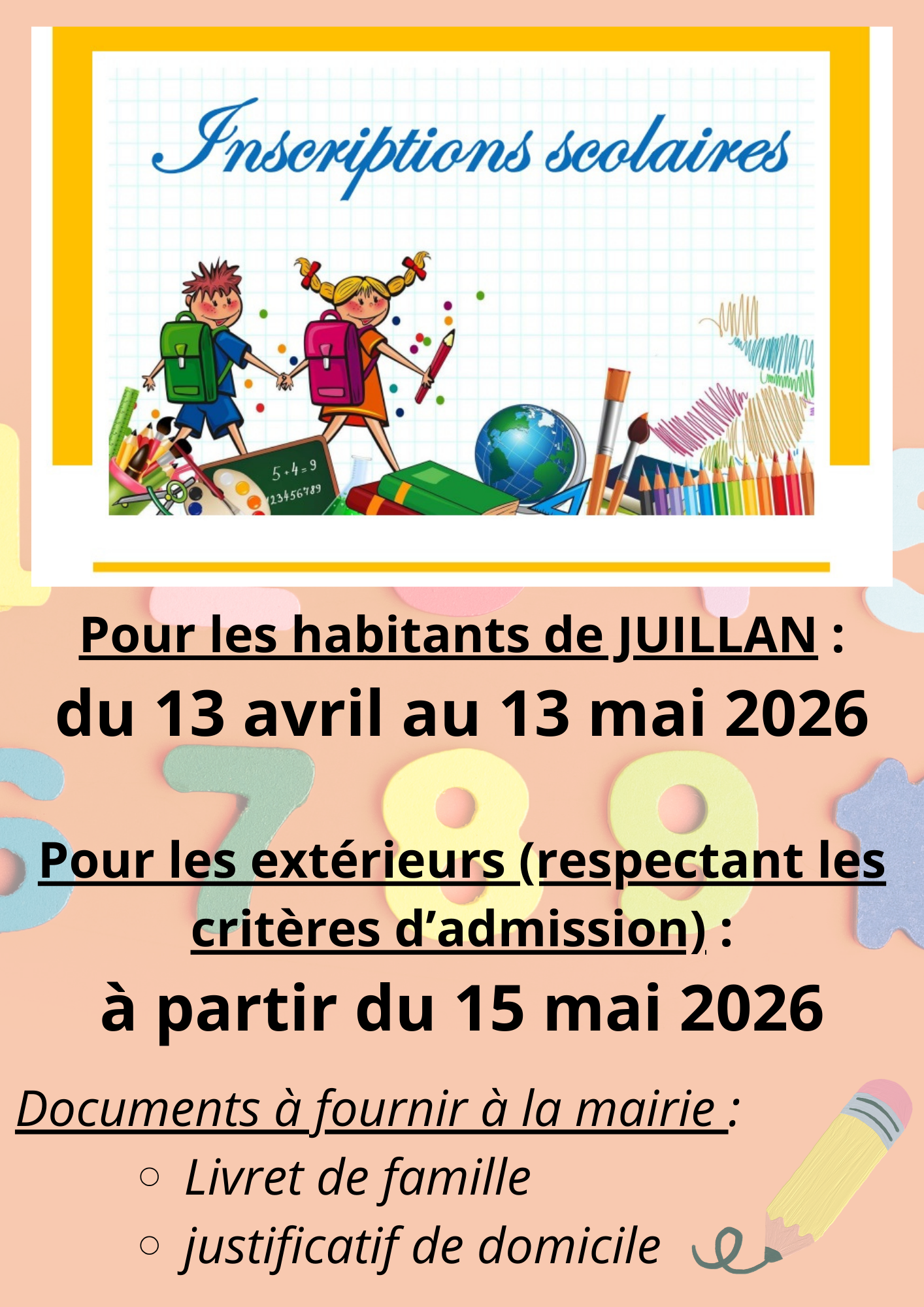 Juillan - Ville des Hautes-Pyrénées - Inscriptions scolaires