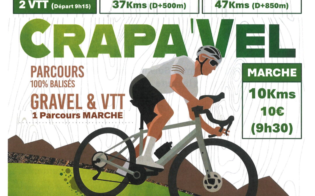 CRAPA&rsquo;VEL – Dimanche 19 avril 2026