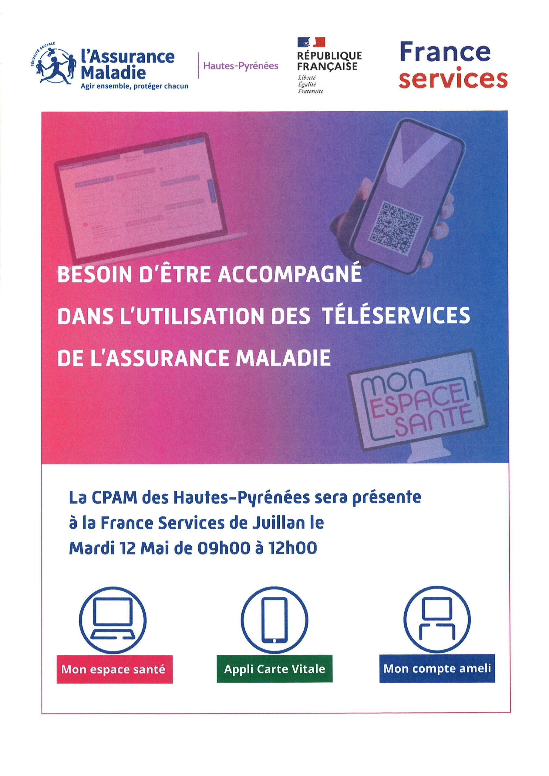Juillan - Ville des Hautes-Pyrénées - France Services – Permanence CPAM