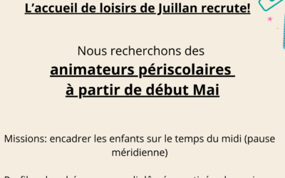 l&rsquo;accueil de loisirs de Juillan recrute