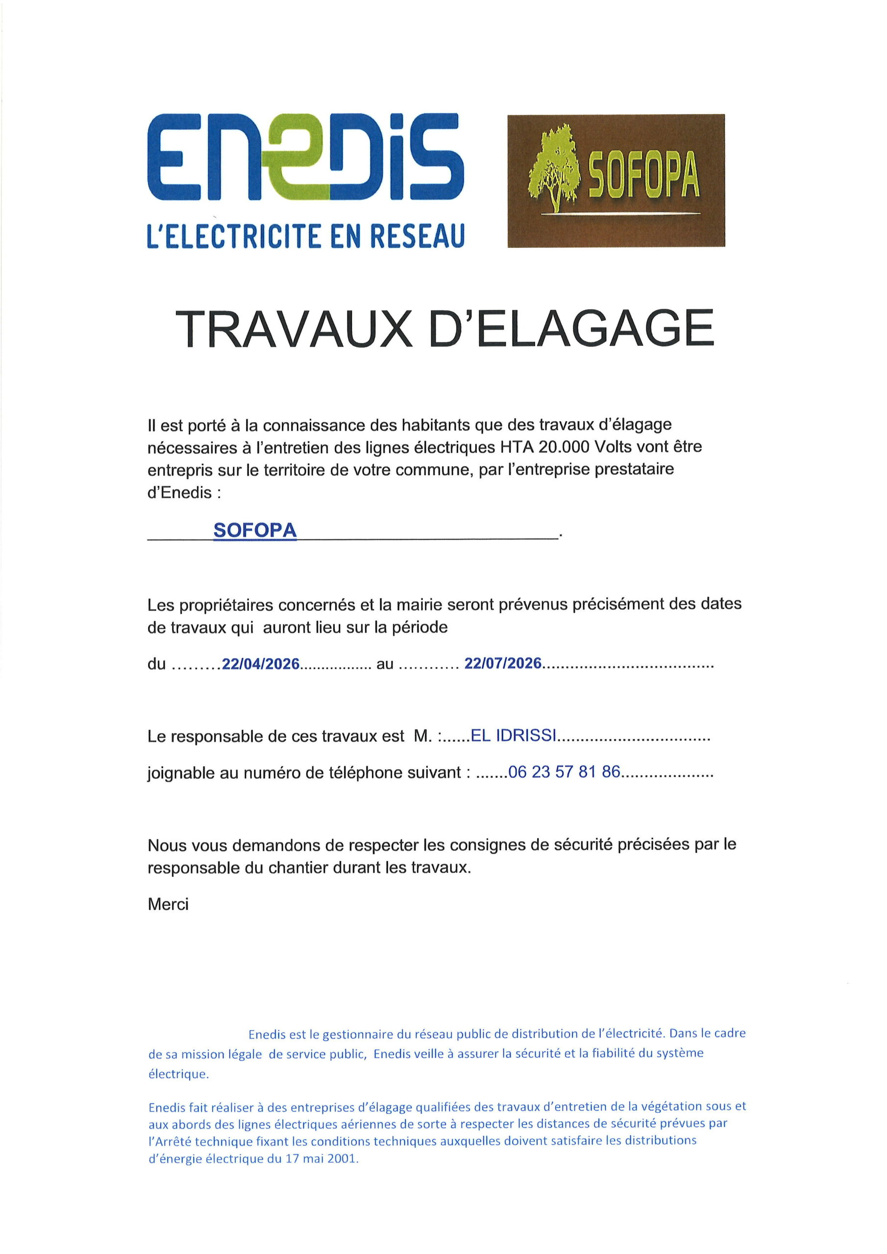 Juillan - Ville des Hautes-Pyrénées - Élagage ENEDIS