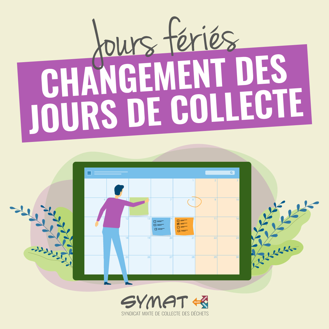 Juillan - Ville des Hautes-Pyrénées - SYMAT – Changement des jours de collecte pour le mois de mai