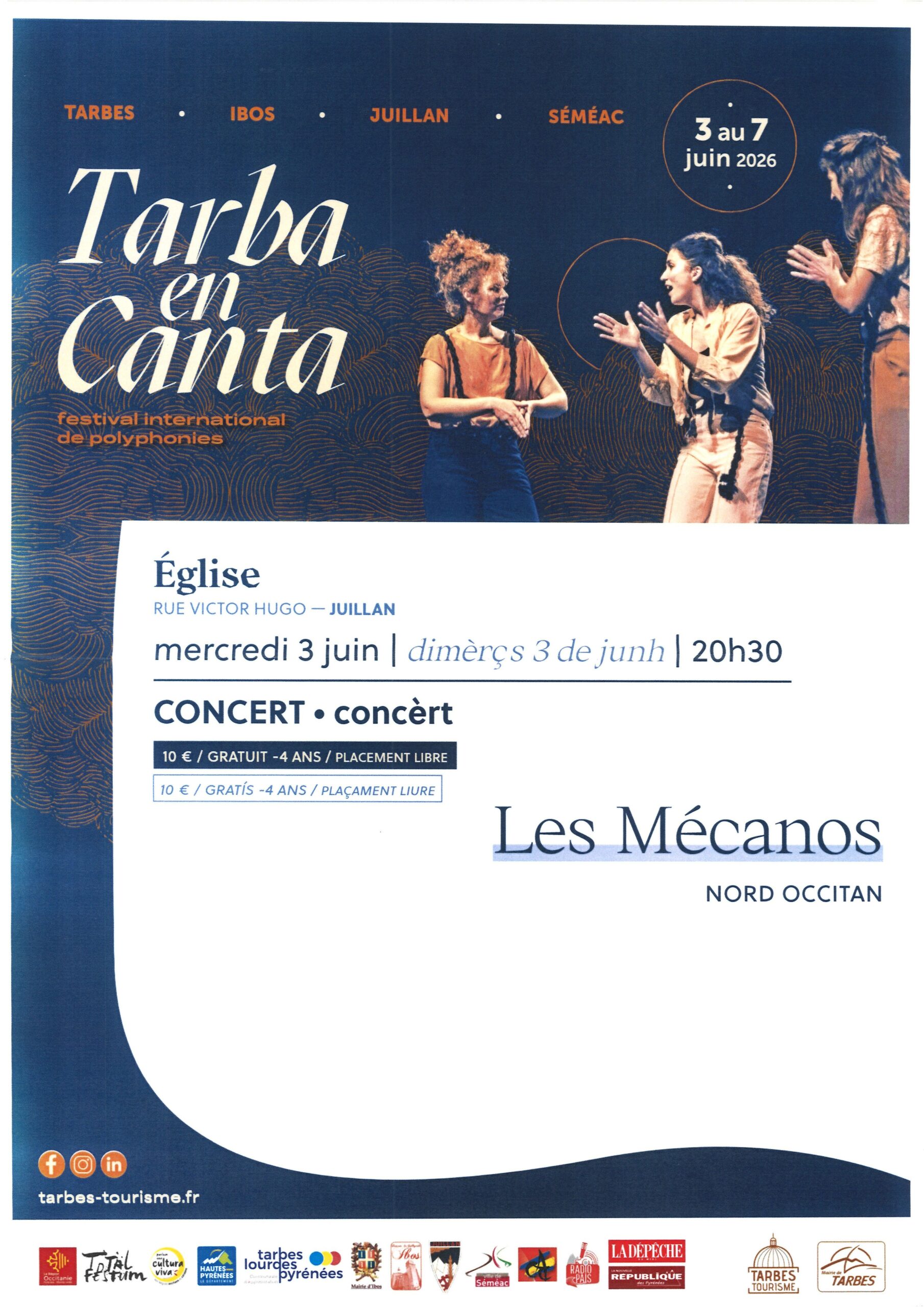 Juillan - Ville des Hautes-Pyrénées - TARBA EN CANTA 3 juin 2026