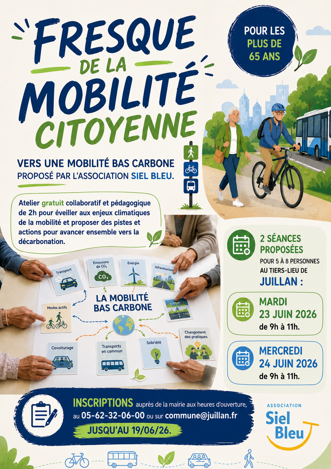 Juillan - Ville des Hautes-Pyrénées - fresque de la mobilité citoyenne