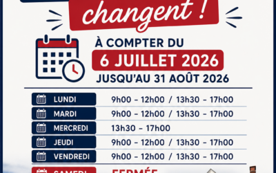 Horaires d&rsquo;été Mairie