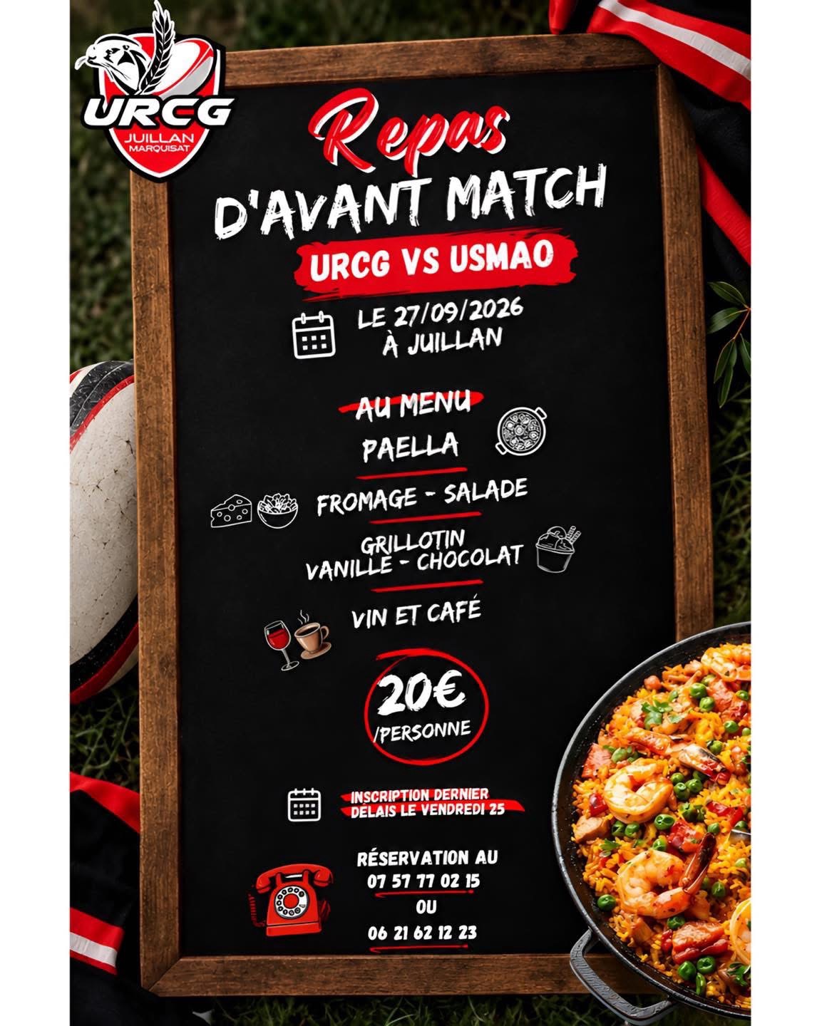 Juillan - Ville des Hautes-Pyrénées - URCG – Repas d&rsquo;avant match
