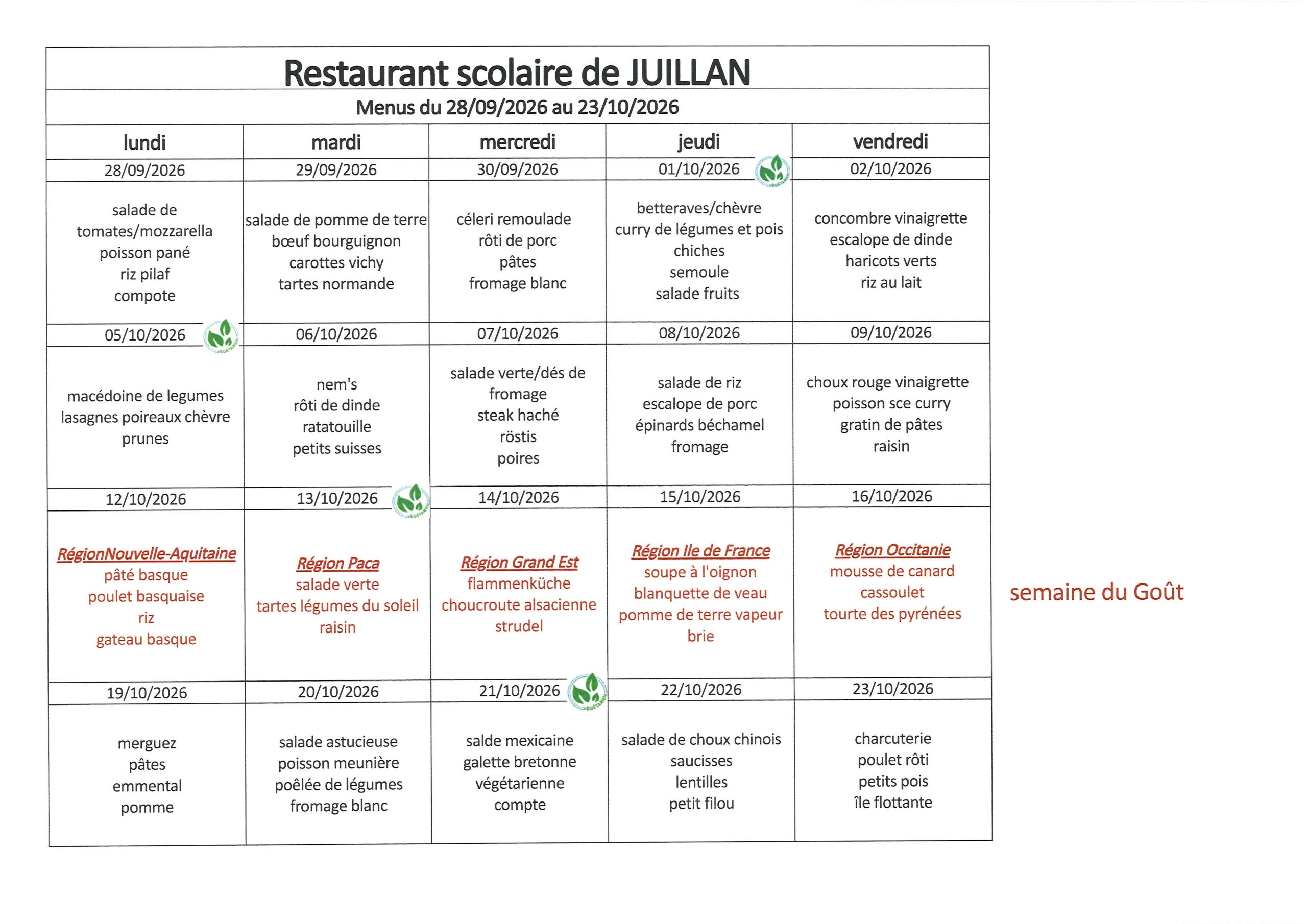 Téléchargez le menu de la cantine de Juillan dans les Hautes-Pyrénées