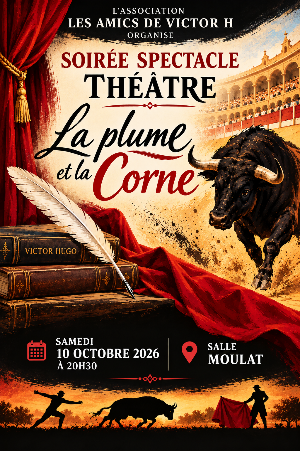 Juillan - Ville des Hautes-Pyrénées - Soirée Spectacle « La PLume et la Corne » – samedi 10 octobre 2026 – 20h30- salle Moulat