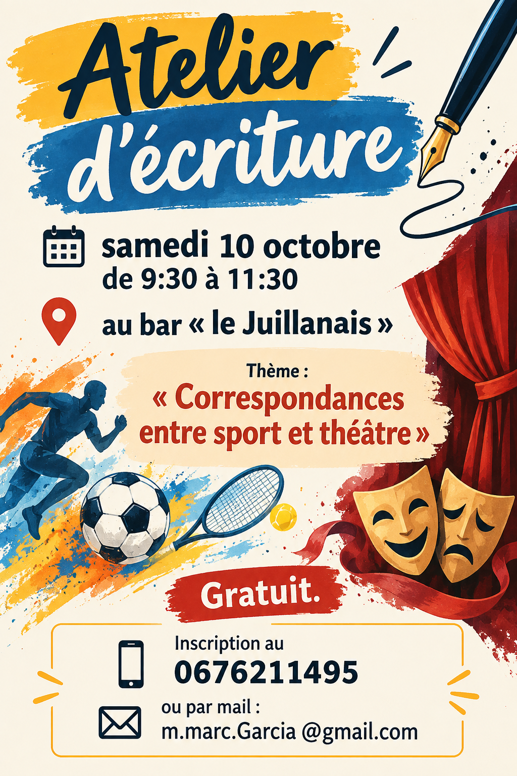 Juillan - Ville des Hautes-Pyrénées - Atelier d&rsquo;écriture – samedi 10 octobre